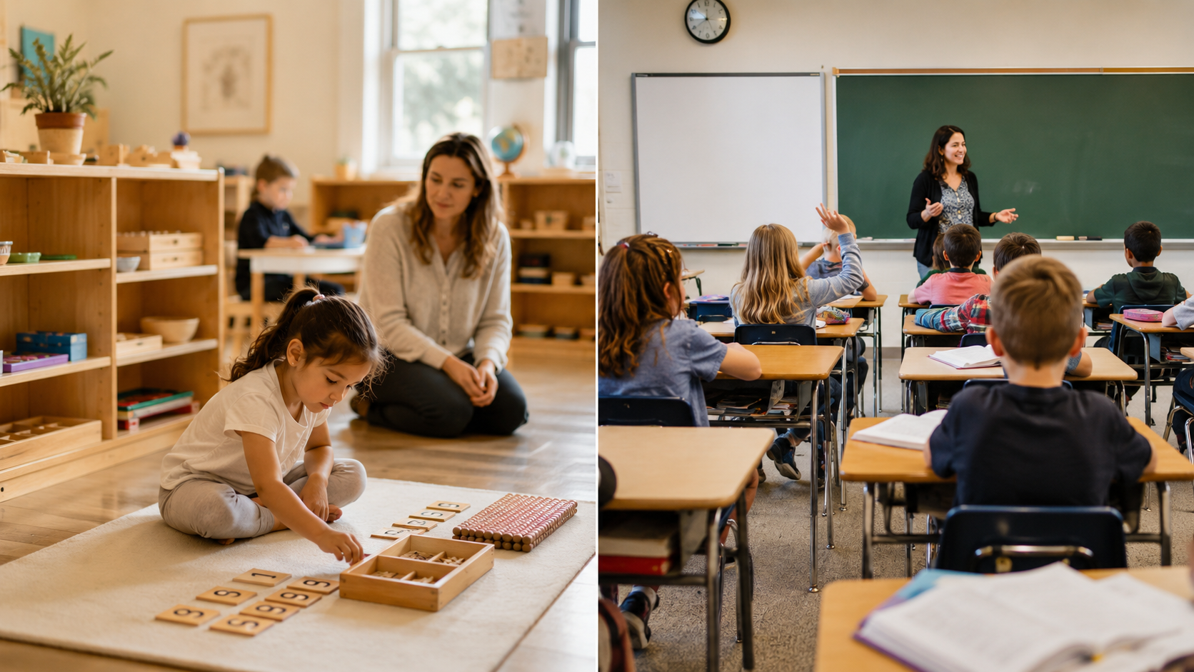 Montessori vs. traditionelle Bildung