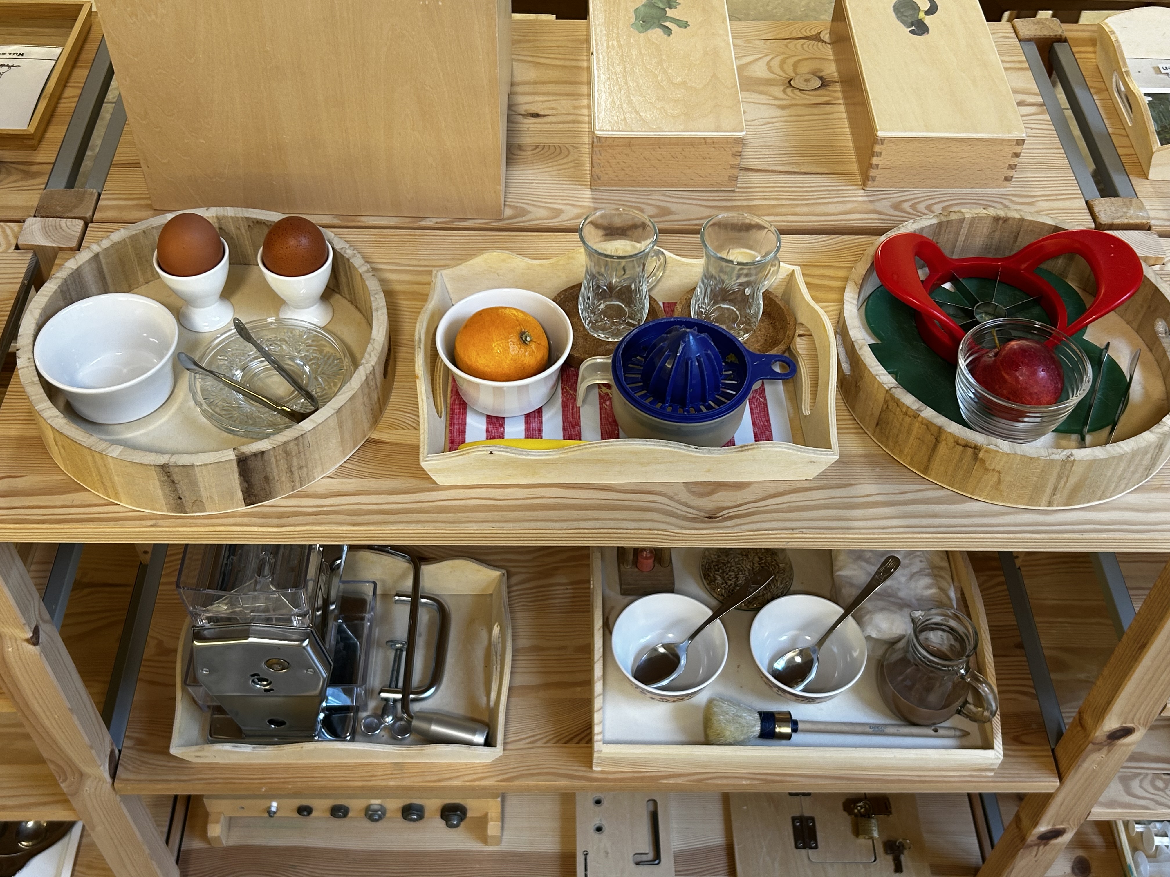 Montessori-Material und pädagogische Begleitung